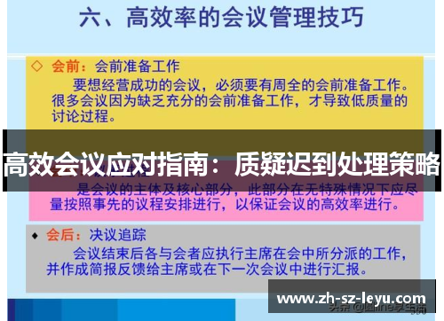 高效会议应对指南:质疑迟到处理策略 高效会议应对指南:质疑迟到处理策略
